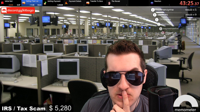 Kitboga - Scammer forgets to mute his mic