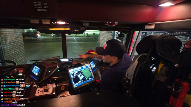 Toronto Fire Department let a Make A Wish kid play with the lights