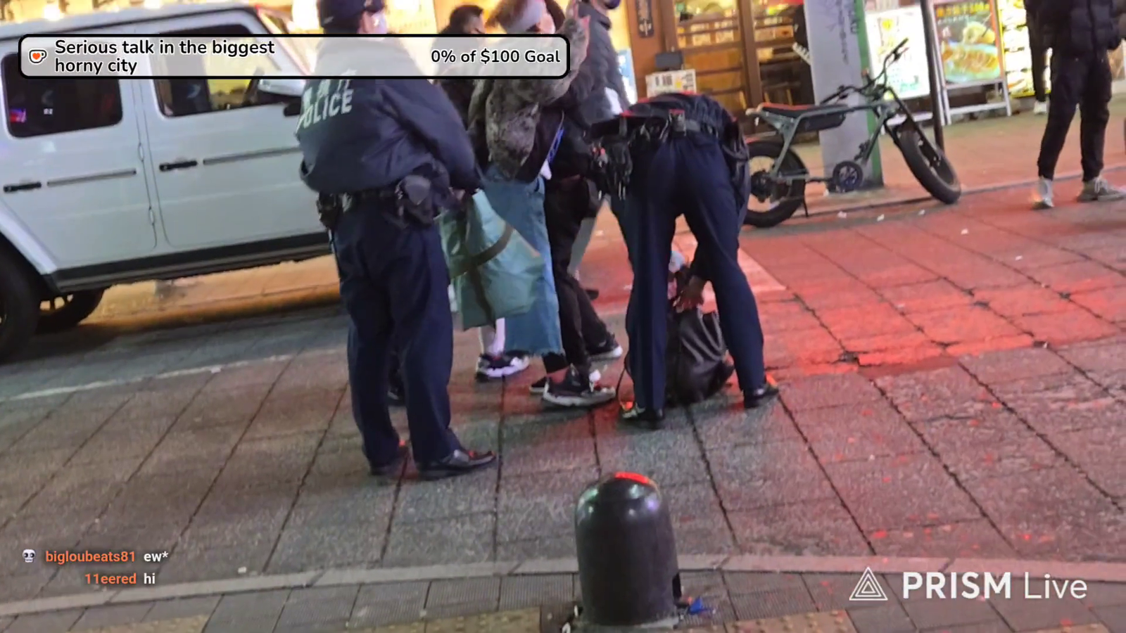 Police demonstrate making a Japanese burrito