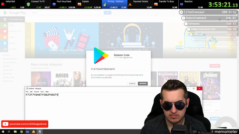 Kitboga redeems a $500 gift card