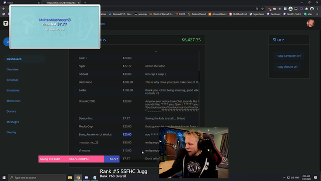 Quin69 on whether he gets paid to do a charity stream