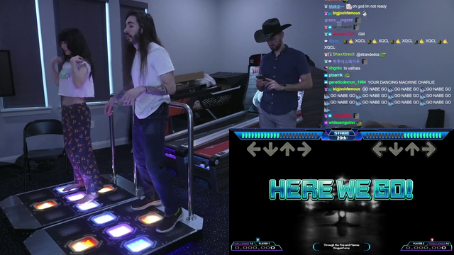 Cool stepmania moment between two clones