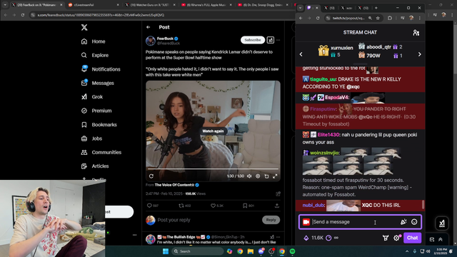 XQC's take on Superbowl Halftime show