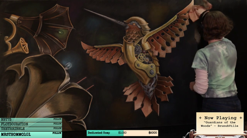 Artist Spends One Month Drawing Elaborate Chalk Picture On Stream, Spends One Minute Erasing