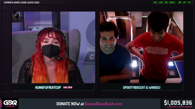Weird tech hotmic moment mid-interview [SGDQ]