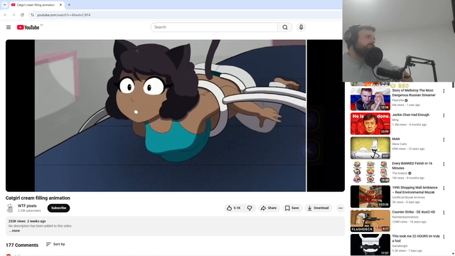 Forsen watches a video