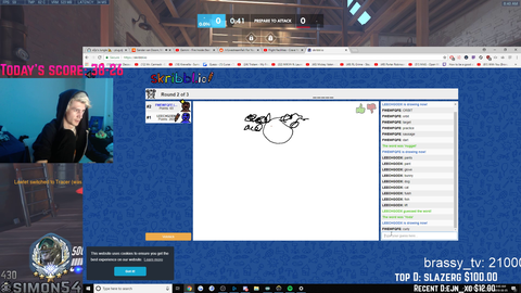 xQc and moxy play skribbl.io