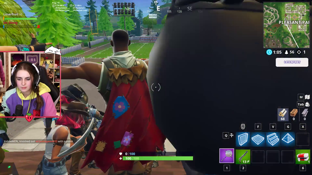 Loserfruit pulls a Ninja and reports someone who killed her for stream sniping *while she is teaming in a public lobby*.