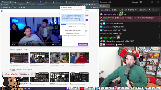 Hasan calls out mizkif
