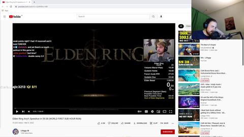 Forsen announces he's speedrunning Elden Ring