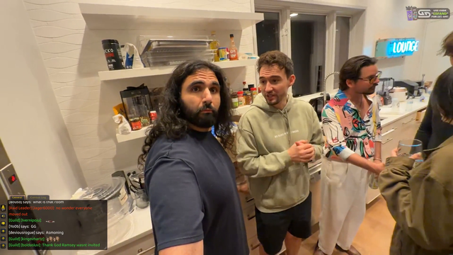 Esfand's Mom observes a unique handshake between Esfand & Cyr: