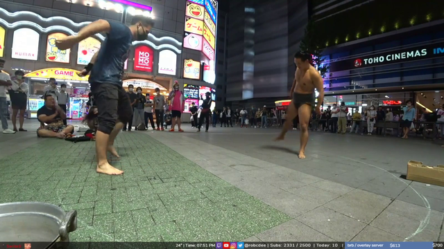 Rob rechallenges Tokyo street Sumo wrestler