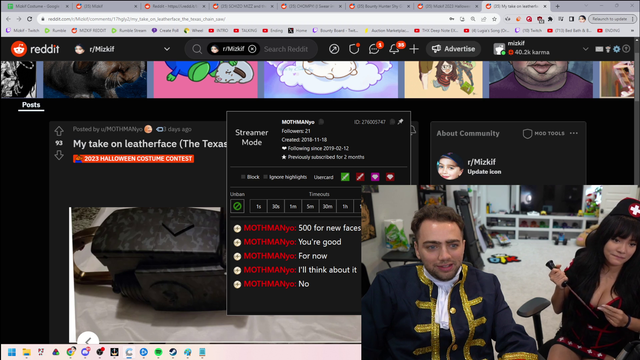 Mizkif makes a good one LUL