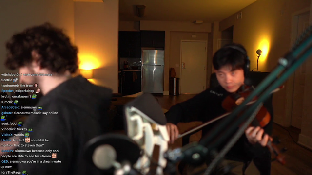 Albert and Destiny playing music together (improv)