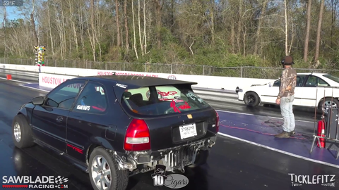 Drag Race | Two Hondas broke same time | Super rare