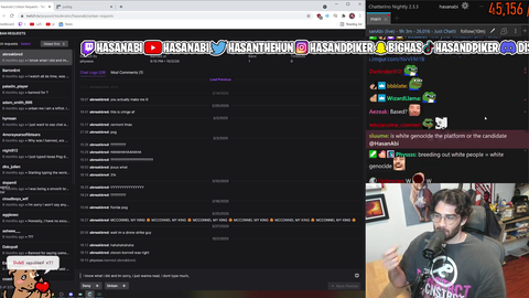 Hasan's chat protects QT from his disgusting mansplaining.