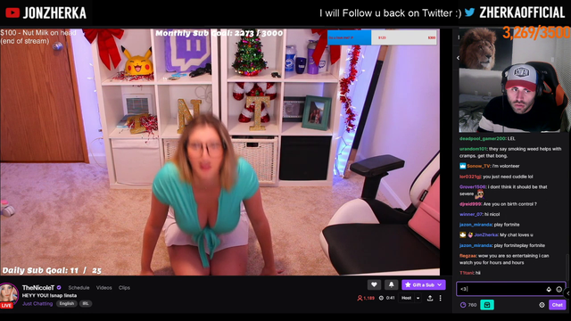 Zherka cooms to The Frog Pose