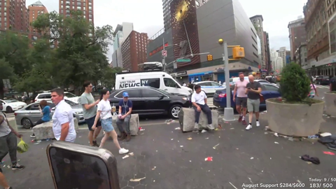 New York City tourists ask what's going on