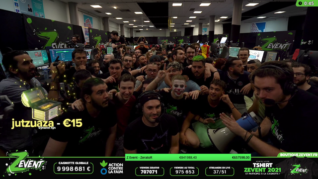 The Zevent (french streamers charity marathon) raise 10 million euros for the NGO: "Action against hunger" record breaking charity in Twitch 's history so far
