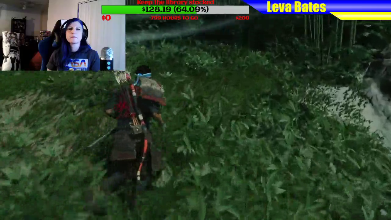 Leva Bates tries to ride the ox in Ghost of Tsushima