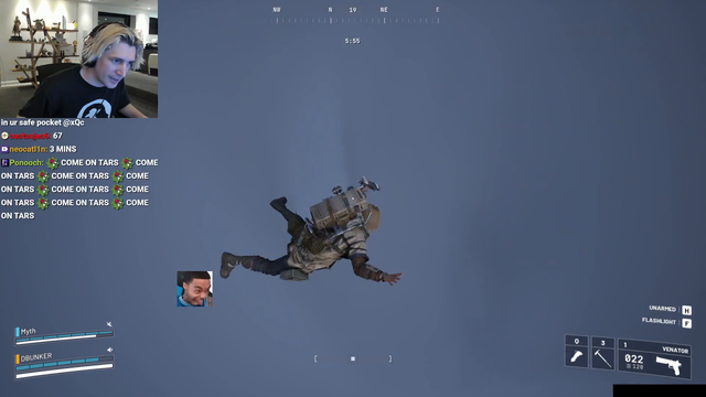 Xqc falls off endlessly into the abyss