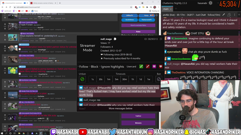 Hasan banning reasonable subs now