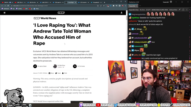 Hasan calling out London police failure to act.