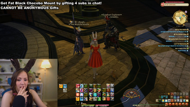 Zepla says she has been watching all of Asmon's streams of FFXIV.