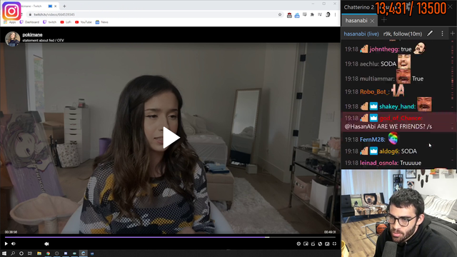 Hasan fights back against the many FED Simps in his chat attacking him for defending the OTV girls