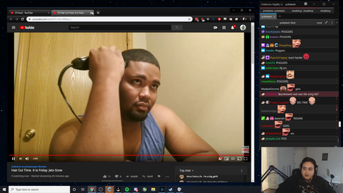 Poke finds someone getting a haircut