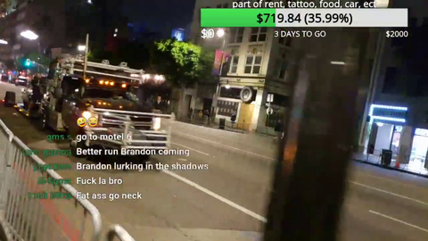 Scuffed Justin Carrey encounters Quentin Tarantino, Leonardo DiCaprio, and Brad Pitt filming for Tarantino's latest movie Once Upon a Time in Hollywood