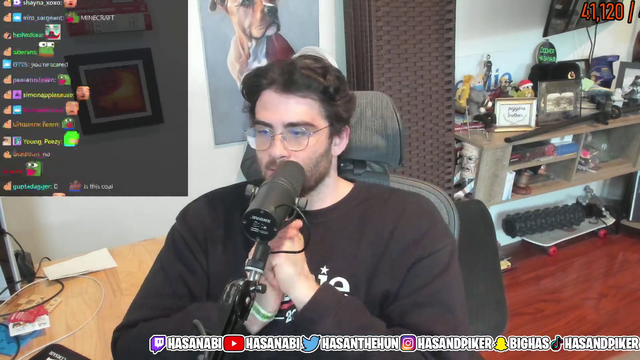 Hasan is afraid of joining the Minecraft server because he doesn't want to ping his flurrions
