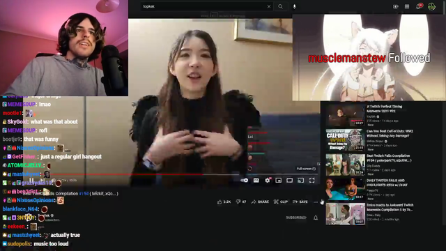 Who is she talking to?