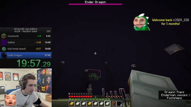 xQc gets extremely unlucky in MC speedrun