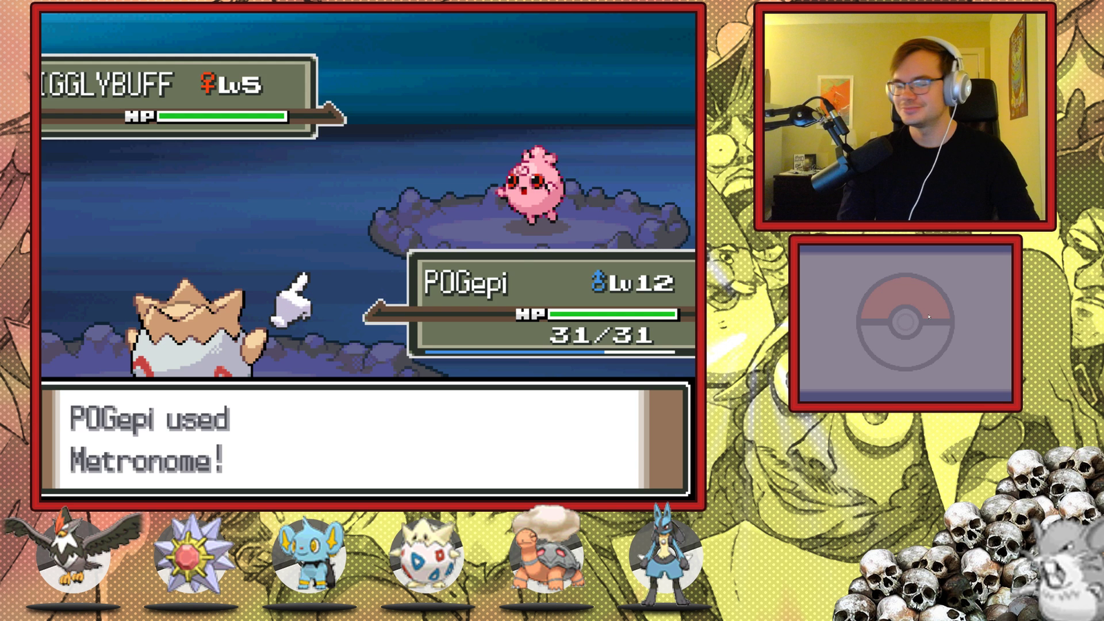 Criken uses metronome in a nuzlocke run