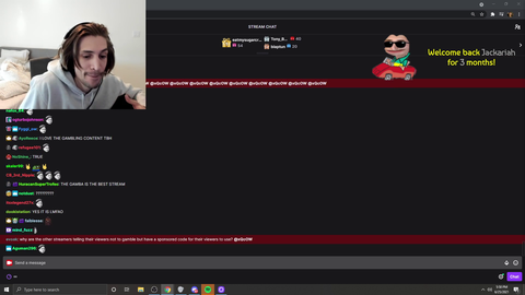 xQc denies that he is promoting gambling