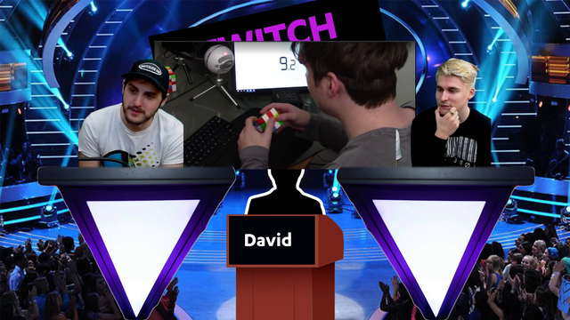 Guy solves rubiks cube blindfolded