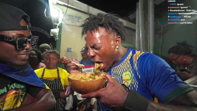 IShowSpeed's first time eating an iguana