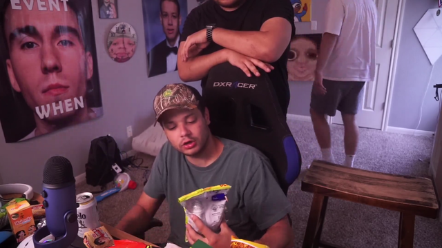 Erobb can't muster the strength to open a bag of chips
