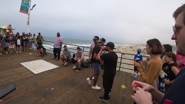 Nick joins dance routine