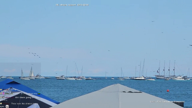 Streamer gets a great view of the Blue Angels flying in formation