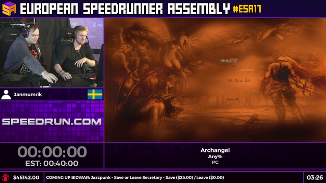 ESA game starts with a crash
