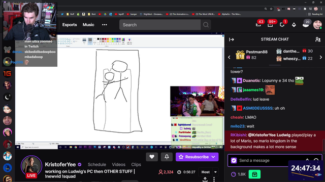 Ludwig breaks down live on stream
