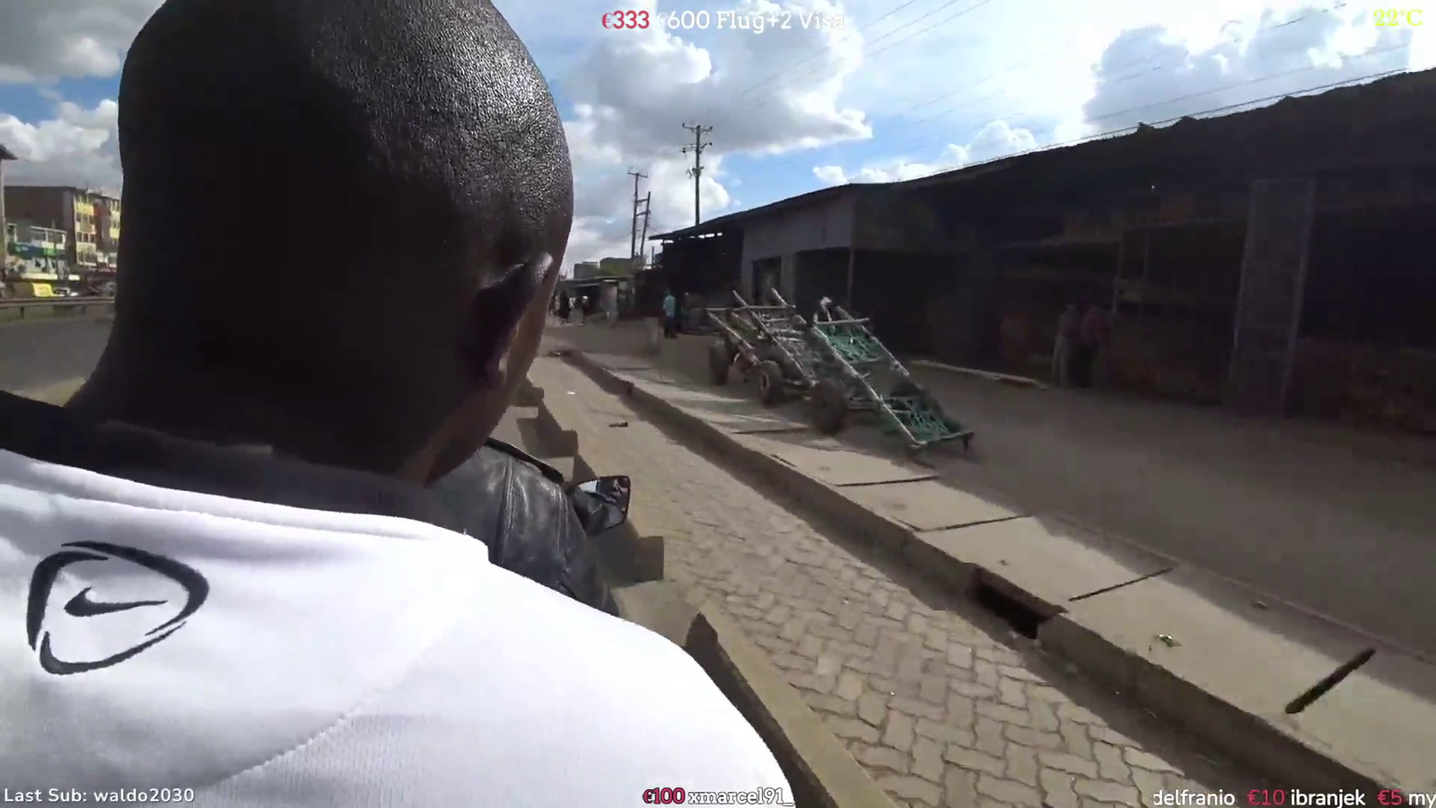 German livestreamer in Nairobi