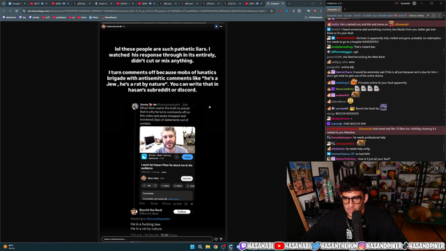 H3H3 accuses Hasan of fostering an Anti-Semitic community