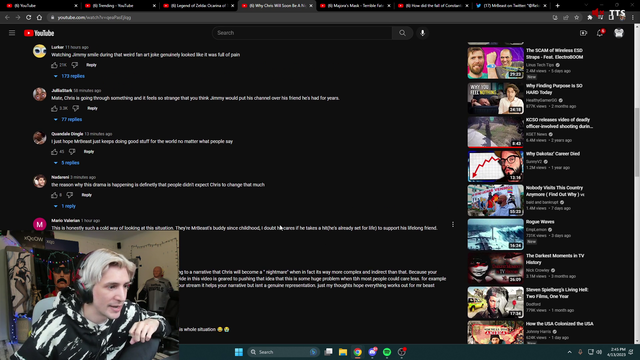 XQC claims MrBeast may abandon Chris over transphobic backlash