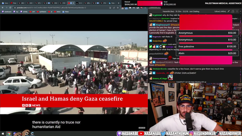 Hasan starts the day with a $50,000 donomatch to push raised relief funds to $750,000