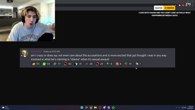xQc Replies to Hasan Comment