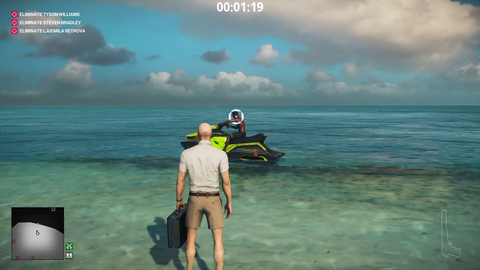 Autolocked briefcase destroys a guy on a Jet Ski