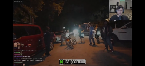 kaneljoseph blocks traffic, hits person, truck with bike, then flees the scenw